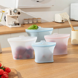 Sac de congélation réutilisable en silicone sans plastique